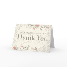 Admin Professionals Day Danke Karte - Creme