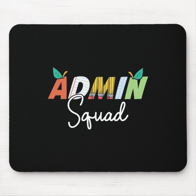 Admin-Squad-Crew-Team Zurück zur Schule Lehrer-Squ Mousepad (Vorne)