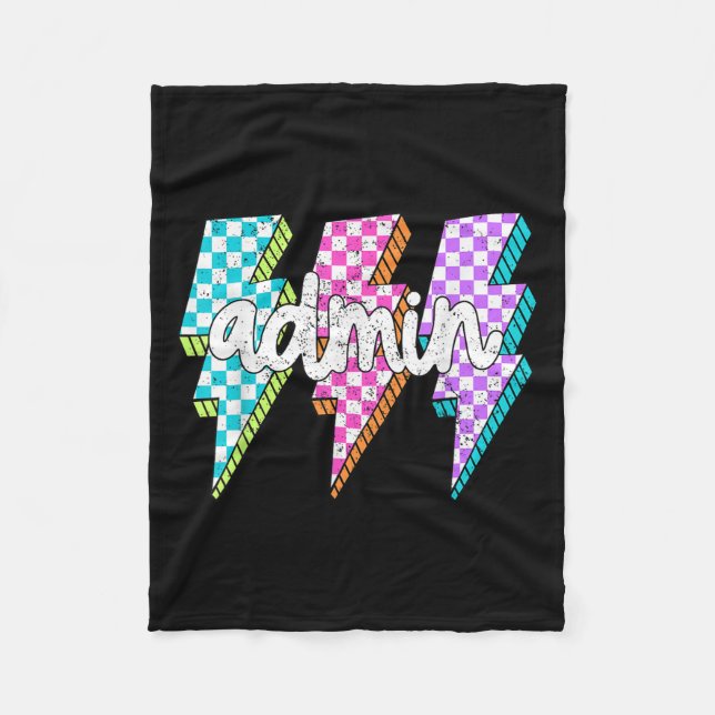 Admin Squad Lightning Bolt School Istant Principal Fleecedecke (Vorderseite)