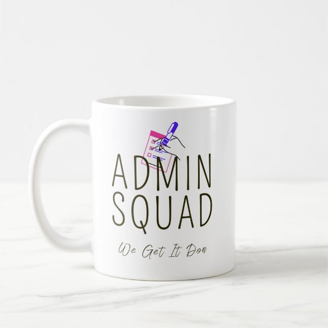 Admin-Team - Personalisiert Kaffeetasse (Links)