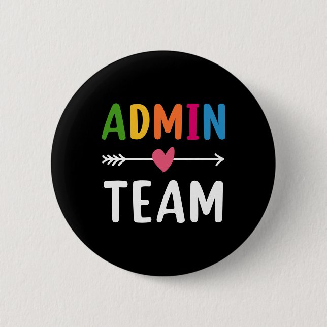 Admin-Team Zurück zur Schule Matching-Gruppen-Squa Button (Vorderseite)
