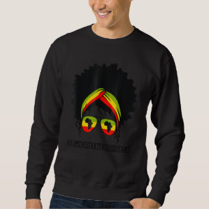 Administrative Assistentin African Messy Bun Black Sweatshirt
