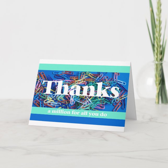 Administrative Beruflich Day Card — Danke (Vorderseite)