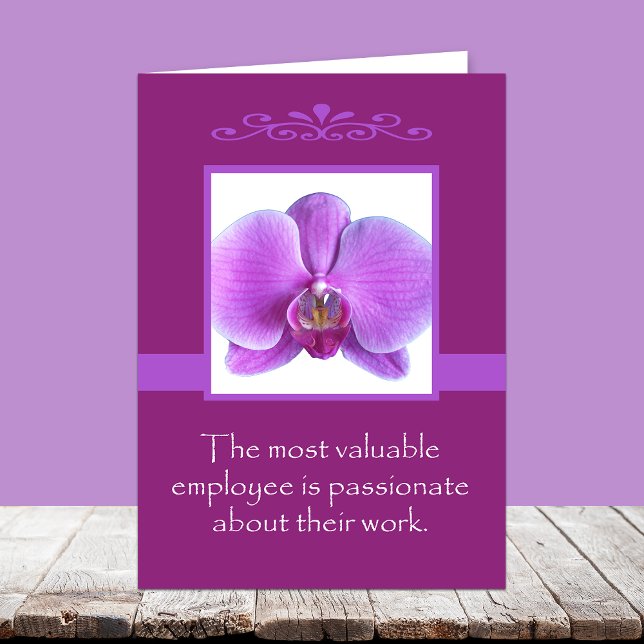 Administrative Beruflich Day Card — Orchid Dankeskarte (Von Creator hochgeladen)