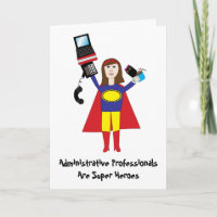 Administrative Beruflich Super Hero (Brünett)