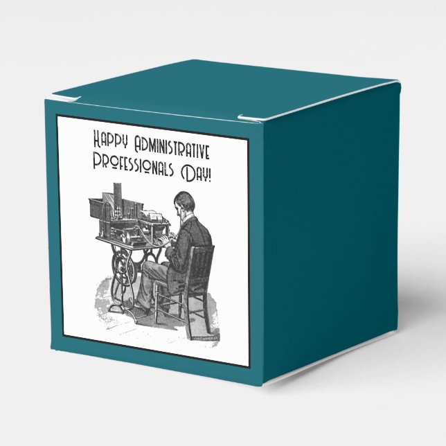 Administrative Professional Day Male Typist Art Geschenkschachtel (Vorderseite)