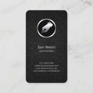 Administrator Black Grunge Business Card Visitenkarte