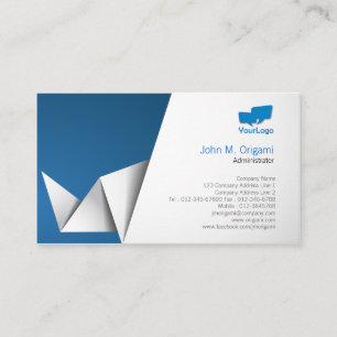Administrator Business Card Origami Falten Visitenkarte