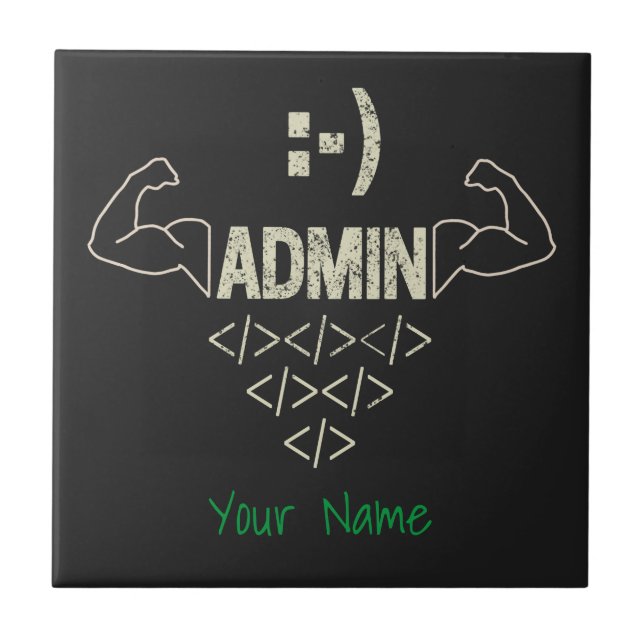 Administrator IT Sysadmin Informatiker Fliese (Vorderseite)