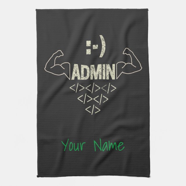 Administrator IT Sysadmin Informatiker Geschirrtuch (Vertikal)