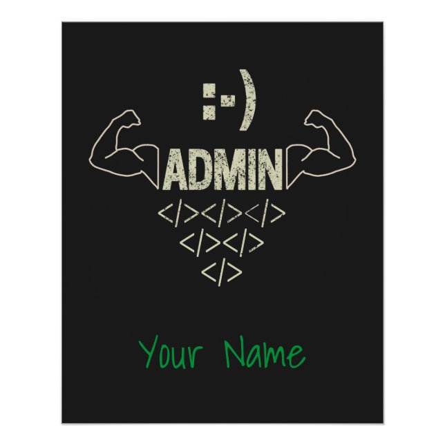 Administrator IT Sysadmin Informatiker Poster (Vorderseite)