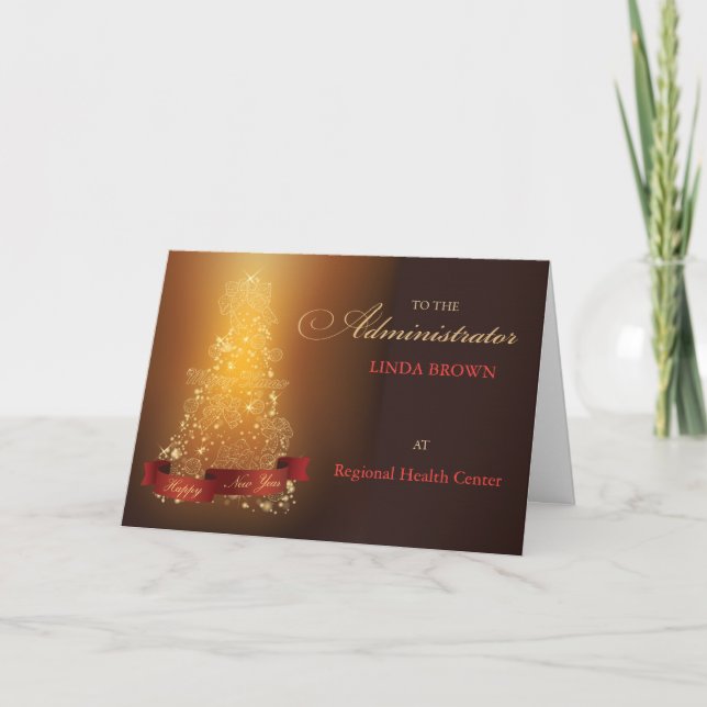 Administrator Vielen Dank Weihnachten, personalisi Dankeskarte (Vorderseite)
