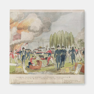 Admiral Cockburn Burning und Plündern Magnet