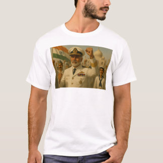Admiral der indischen Marine leitet den Patriotisc T-Shirt