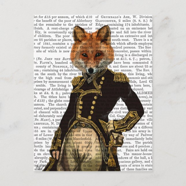 Admiral Fox Full Postkarte (Vorderseite)