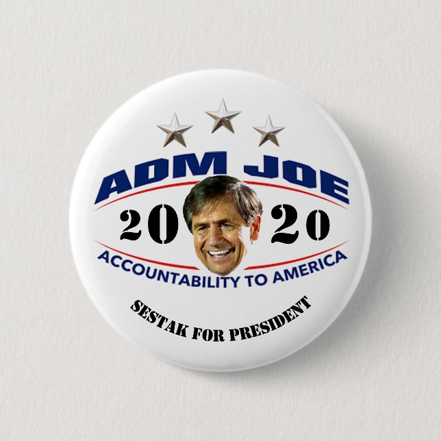Admiral Joe Sestak für Präsident Button (Vorderseite)