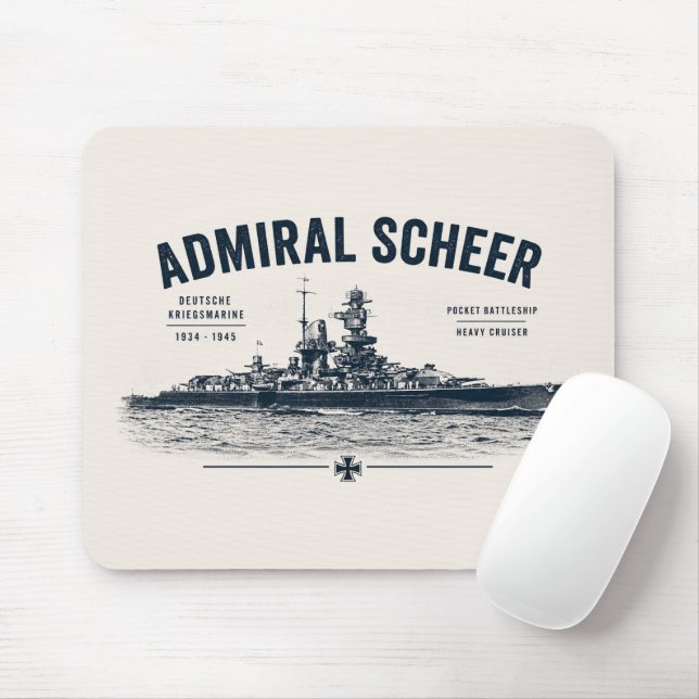 Admiral Scheer Mauspad (Mit Mouse)