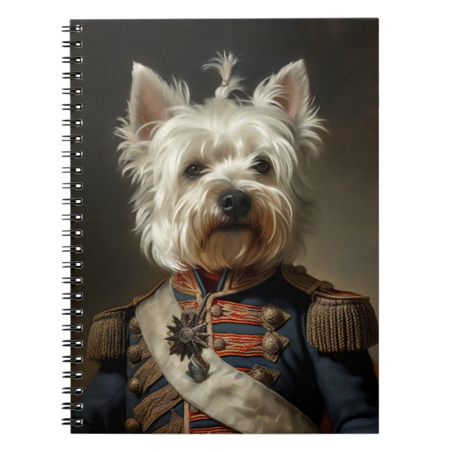 Admiral West Highland Terrier Notizblock (Vorderseite)