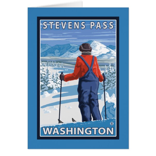 Admirant skieur - Stevens Pass, Washington (Devant)