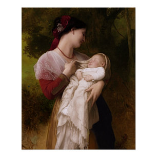 Admiration von Mutter durch William Adolphe Bougue Poster