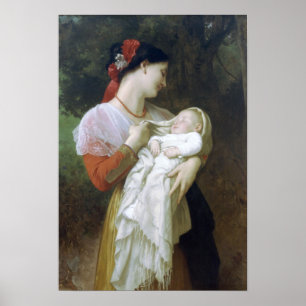 Admiration von Mutter durch William Adolphe Bougue Poster