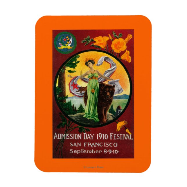 Admission Day Advertising, Staat Festival Magnet (Vertikal)