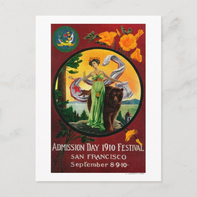 Admission Day Advertising, Staat Festival Postkarte (Vorderseite)