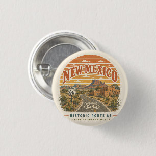 Adobe Mesa Route 66 Wüstenstraße Badge Art Button