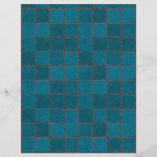 Adobe Terracotta Carreaux Turquoises Papier artisa