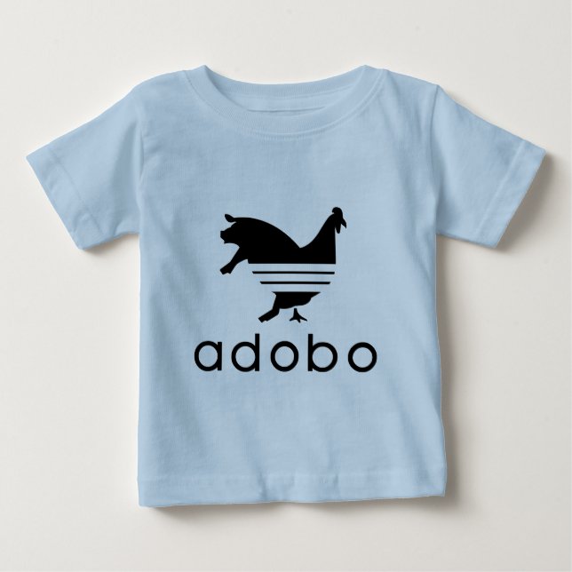 Adobo-Huhn-Schweinefleisch Baby T-shirt (Vorderseite)