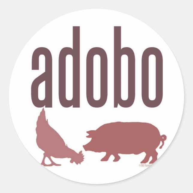 Adobo: Hühnchen und Schwein Runder Aufkleber (Vorderseite)