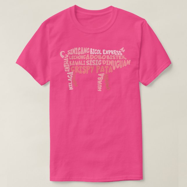 Adobo Pig Philippines Design für stolze Philippino T-Shirt (Design vorne)