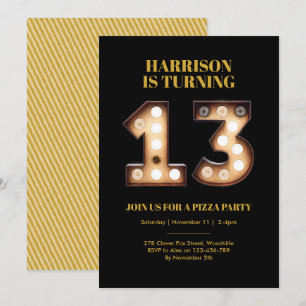 Adolescent 13e anniversaire invitation