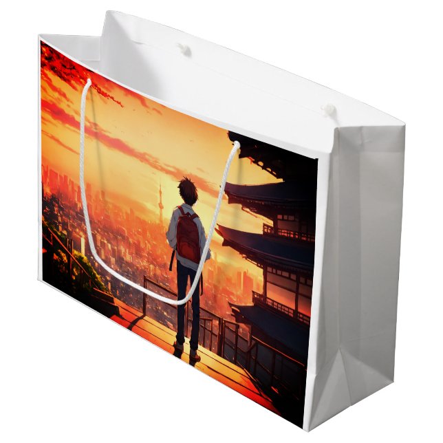 adolescent école découvrant sac cadeau (Devant Angle)