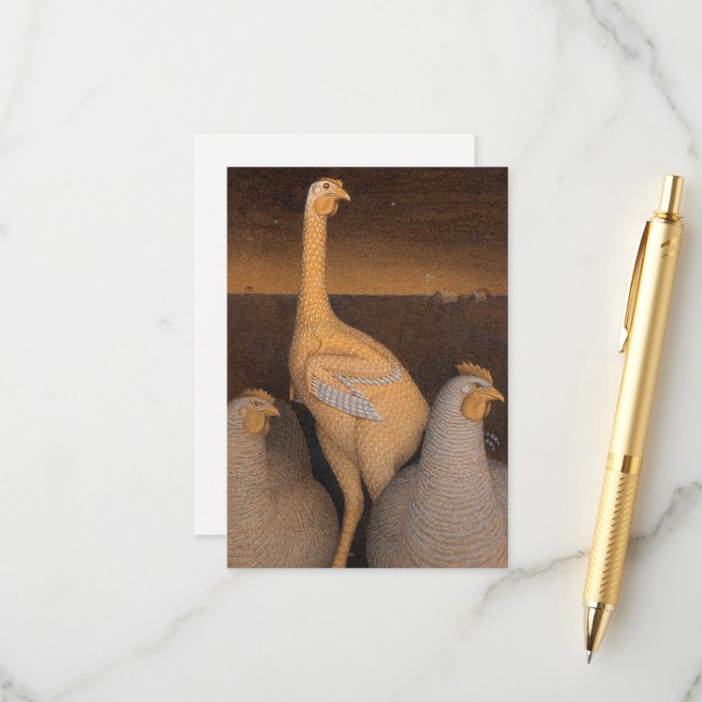 Adoleszenz von Grant Wood Begleitkarte (Vorderseite/Rückseite Beispiel)