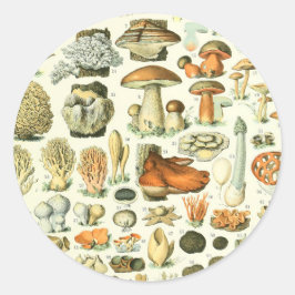 Adolphe Millot Champignon Pilz Print Runder Aufkleber