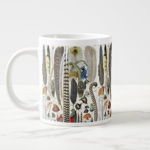 Adolphe Millot Dark Academia Vintage Vogelfeder Jumbo-Tasse