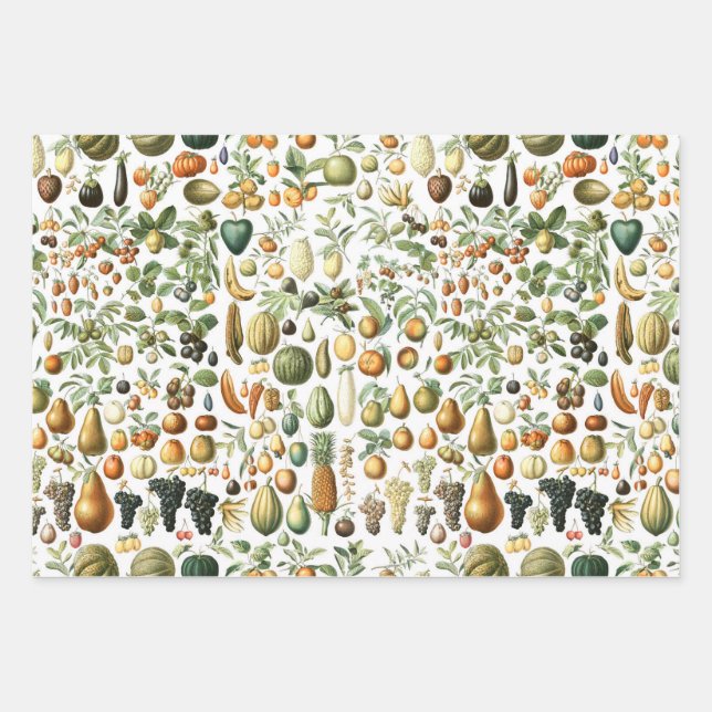 Adolphe Millot Fruit Pattern Geschenkpapier Set (Vorderseite)