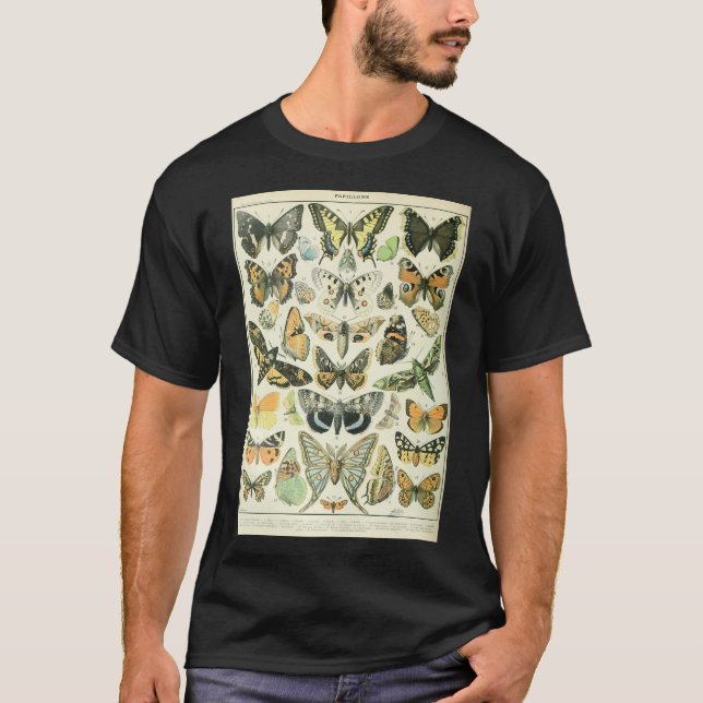Adolphe Millot Papillons A Millot & Amp 39 S Aber T-Shirt (Vorderseite)