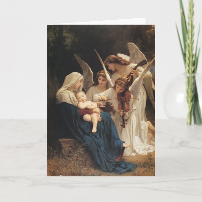 Adolphe-William Bouguereau. Lied der Engel Karte (Vorderseite)