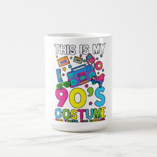 ADOM "90er Kostüm" Damen Grafik T-Shirt Kaffeetasse