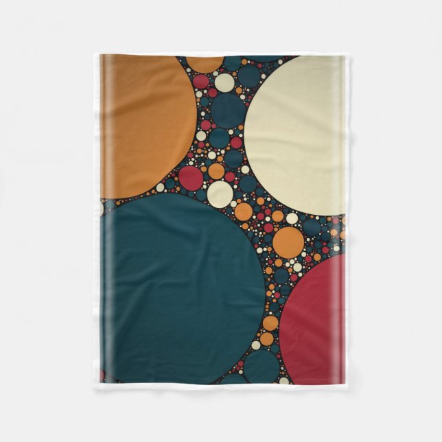 ADOM Abstract Geometric Circles Blanket Fleecedecke (Vorderseite)