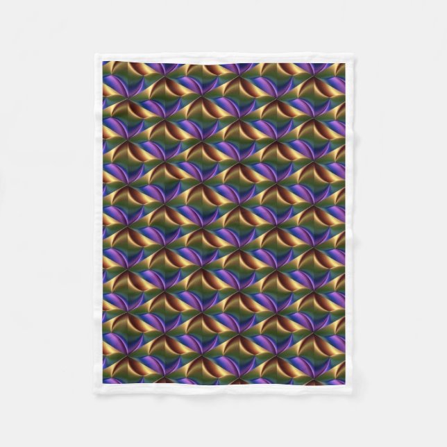 ADOM Abstract Metallic Pattern Blanket Fleecedecke (Vorderseite)
