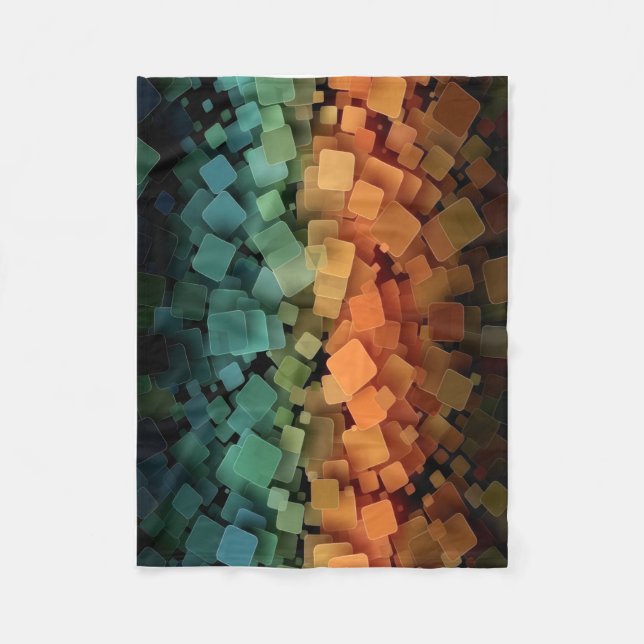 ADOM Abstracte Quadrate Wurfdecke Fleecedecke (Vorderseite)