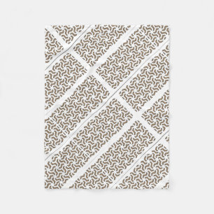 ADOM Beige Geometrische Gitterdecke Fleecedecke