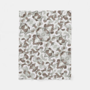 ADOM Beige Geometrischer Teppich-Decke Fleecedecke