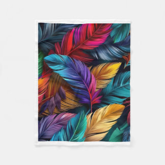 ADOM Colorful Botanical Art Blanket Fleecedecke