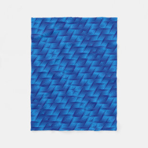 ADOM Deep Blue Woven Texture Blanket Fleecedecke