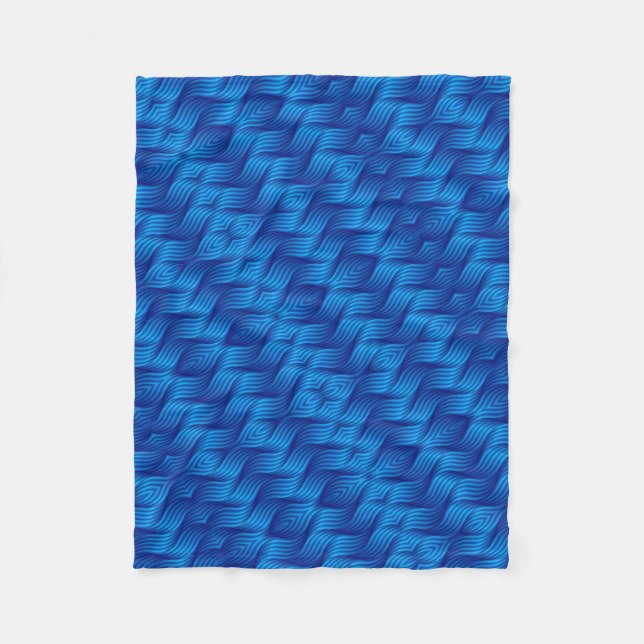 ADOM Deep Blue Woven Texture Blanket Fleecedecke (Vorderseite)
