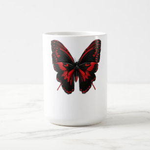 ADOM "Elegant Butterfly" Damen Langarm T-Shirt Kaffeetasse
